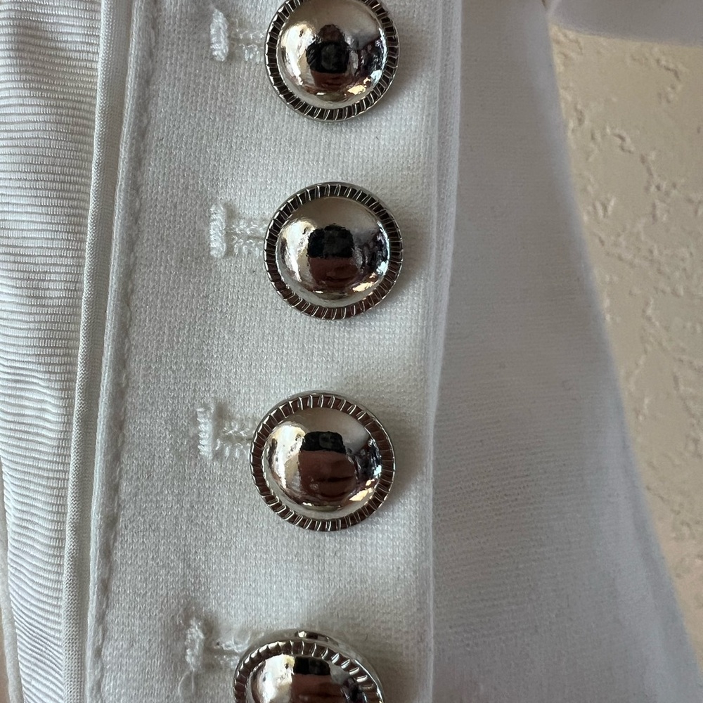 White House Black Market Ivory Blazer with Button Accents - Picture 4 of 6
